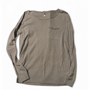 Gap Cashmere Blend Sweater Gray Minimalist Cozy Luxury Viscose Nylon XS